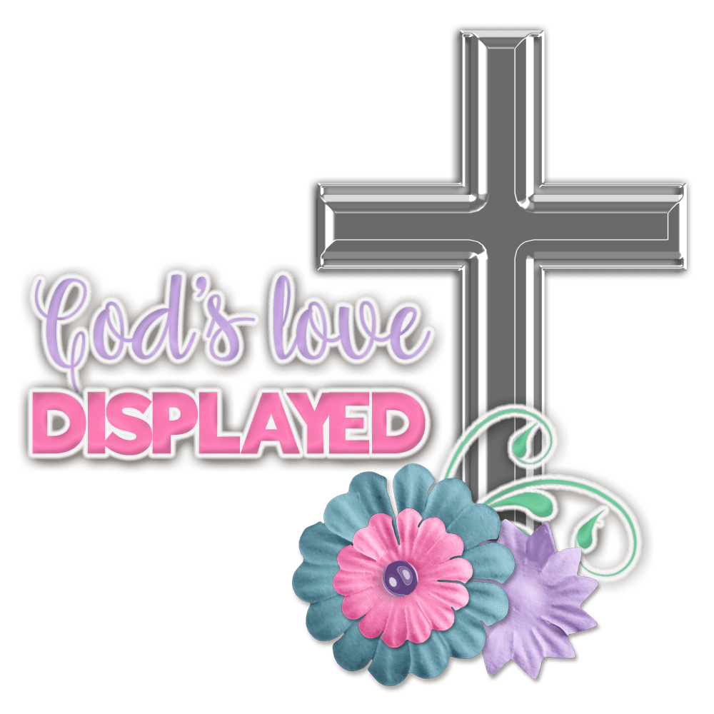 God's love displayed digital scrapbooking flourish