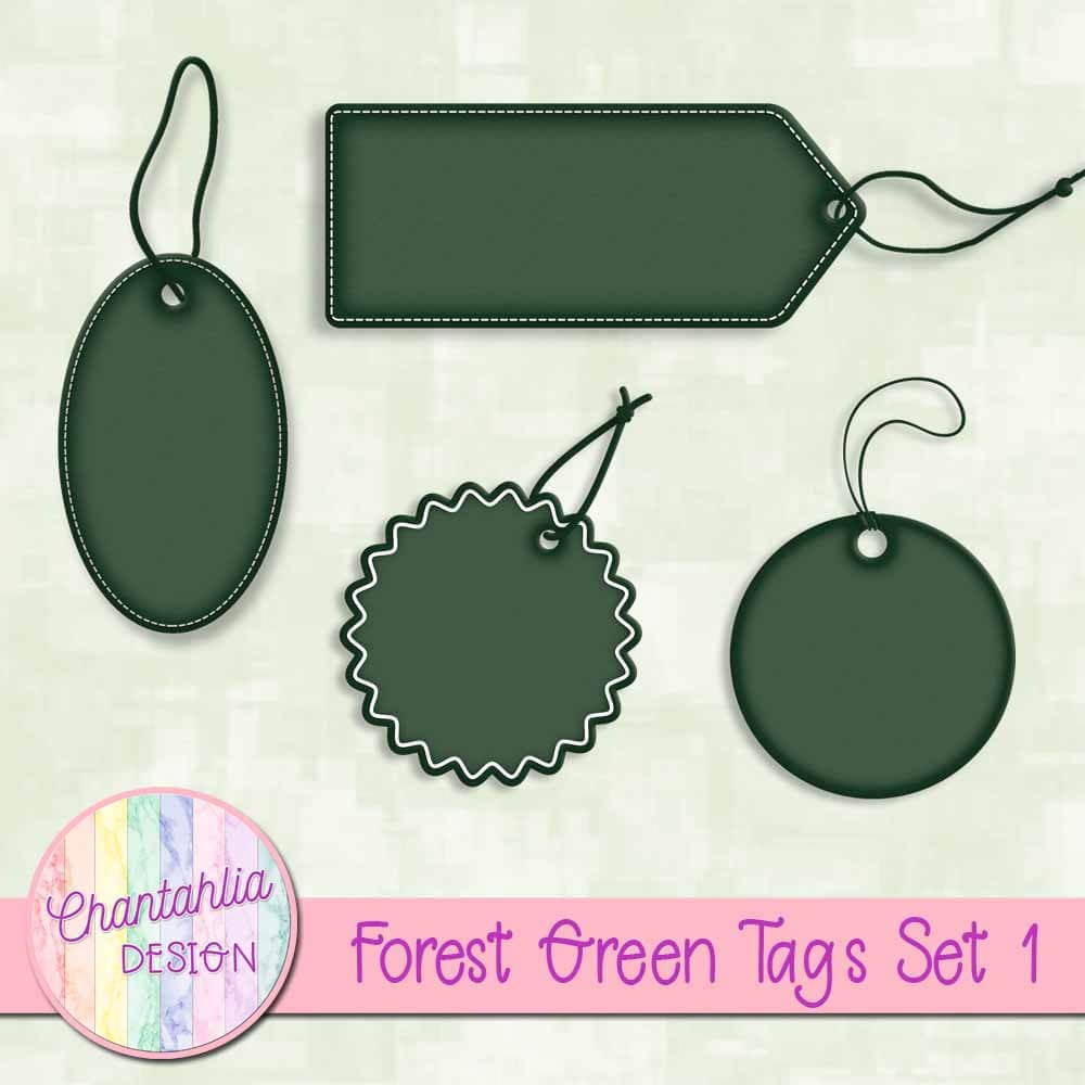 Free Forest Green Tags