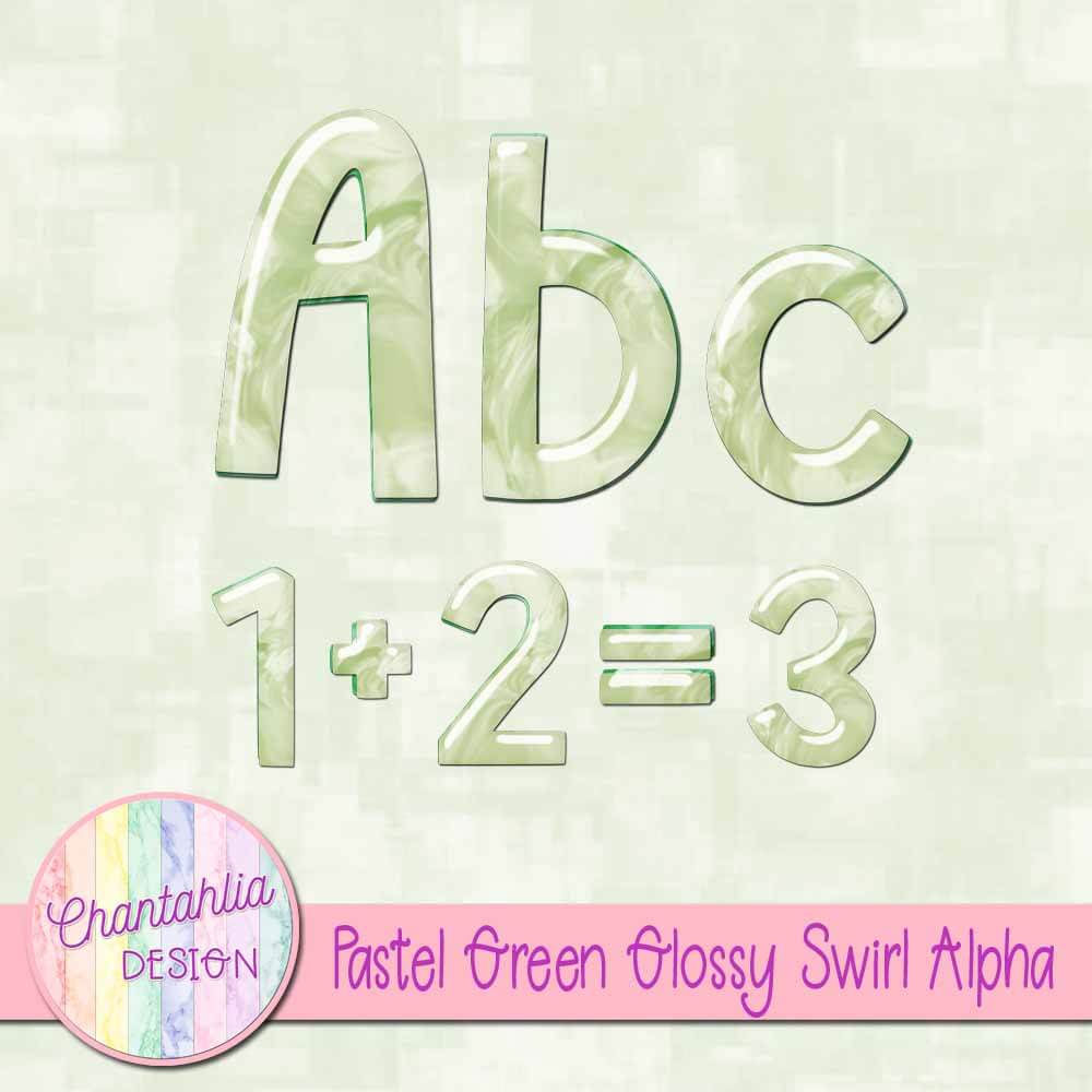 Free Alpha featuring a Pastel Green Glossy Swirl Design