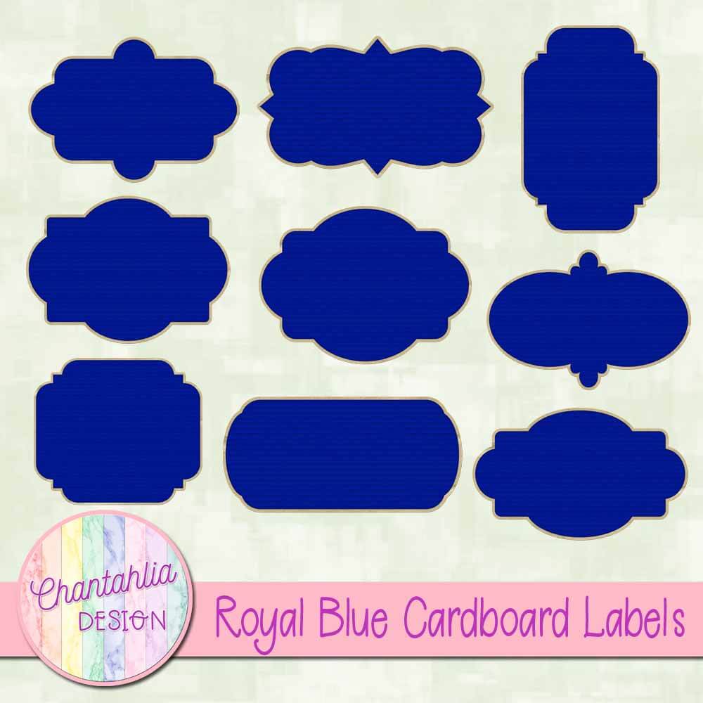 Free Royal Blue Cardboard Labels