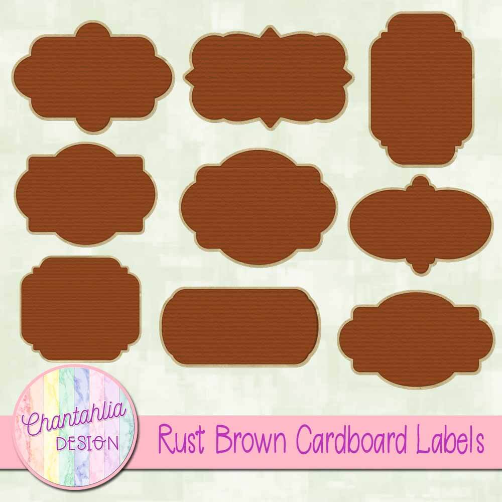 Free Rust Brown Cardboard Labels