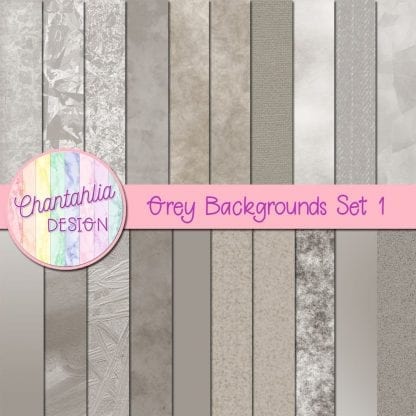 Grey Digital Paper Backgrounds Set 1