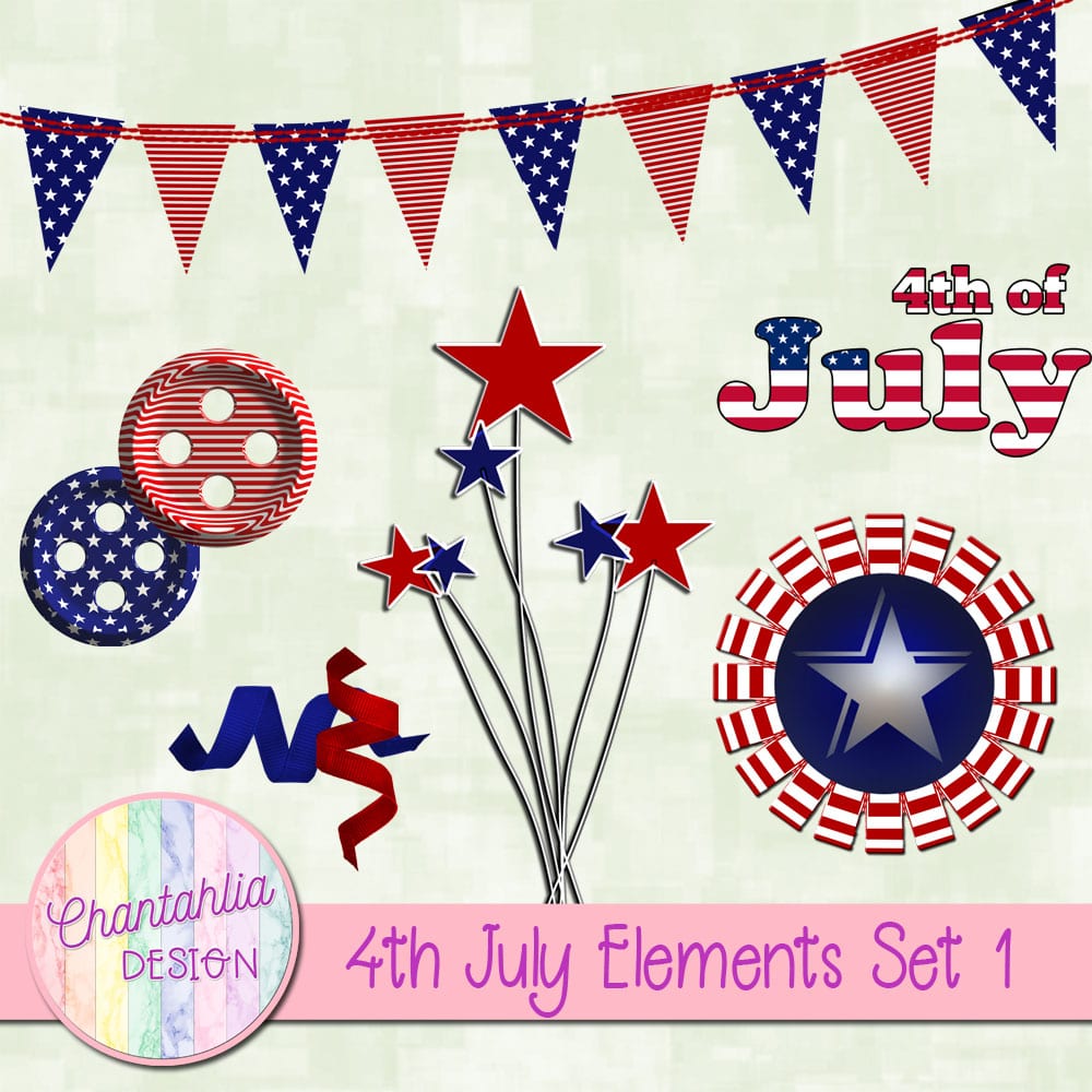 Fourth of July Elements Elements Set 1 - Chantahlia Design