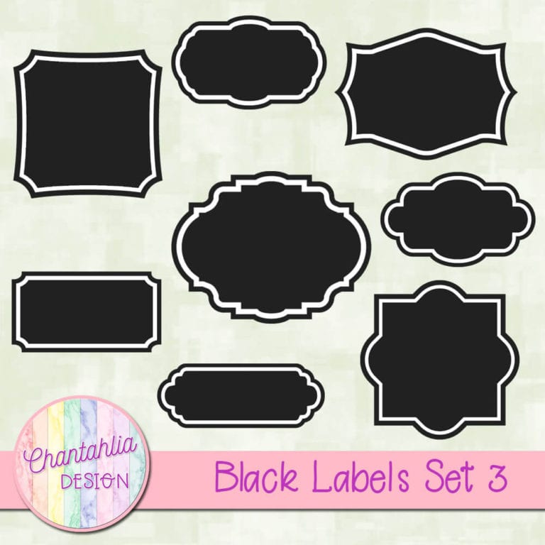 Free Labels Design Elements in Black