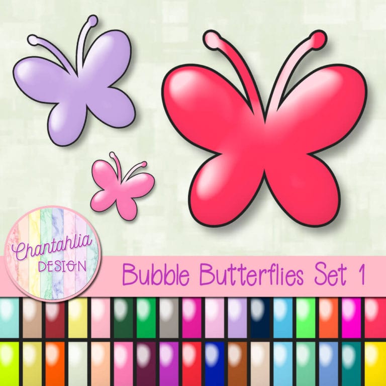 Bubble Butterflies Set 1 - Chantahlia Design