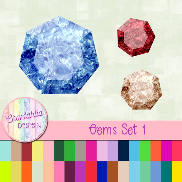 Free Gems for Digital Scrapbooking and Other Digital Crafts