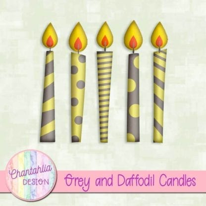 Grey and Daffodil Candles