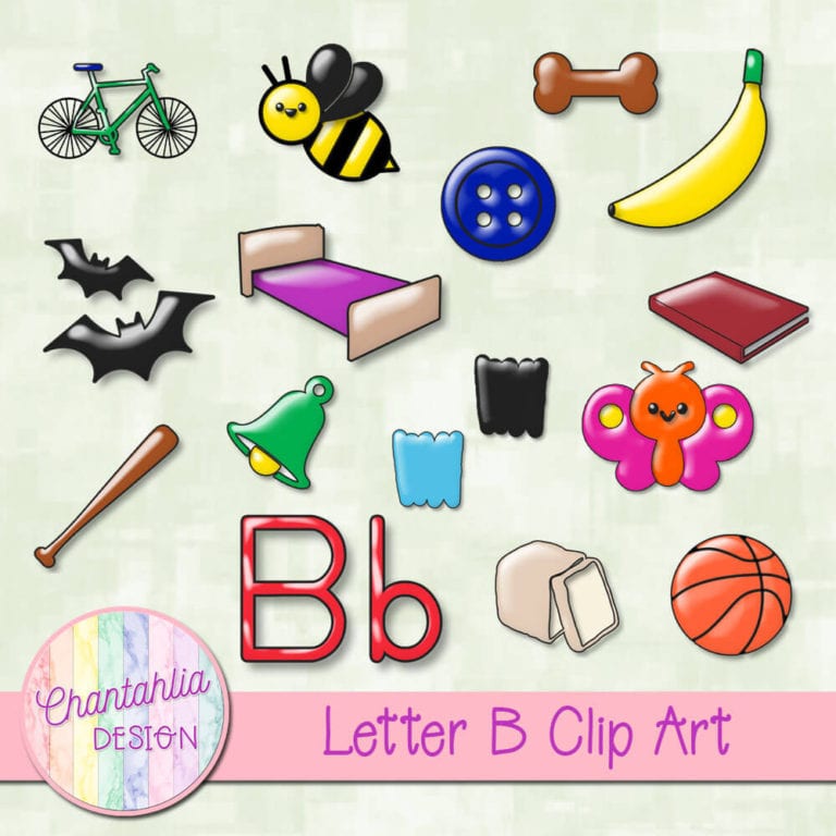 Beginning Sounds Letter B Clip Art - Chantahlia Design