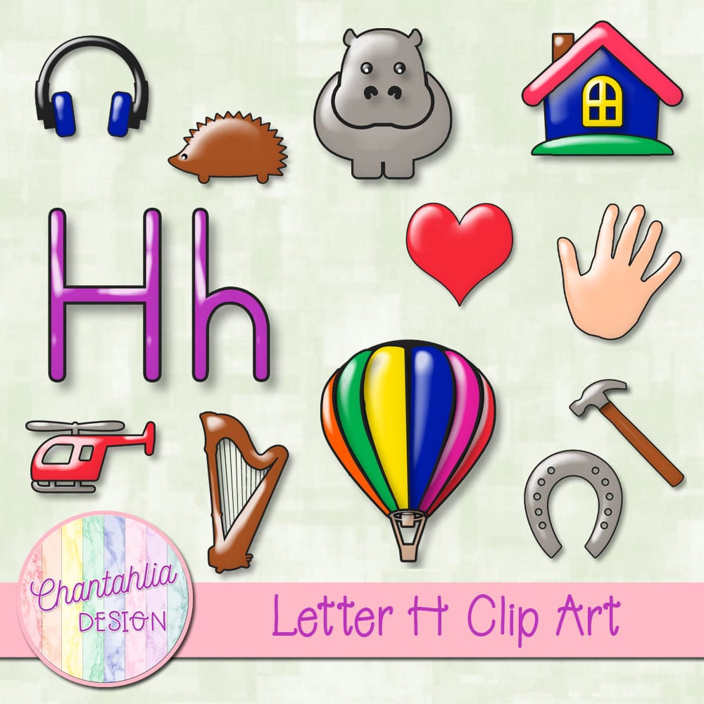 Beginning Sounds Letter H Clip Art - Chantahlia Design