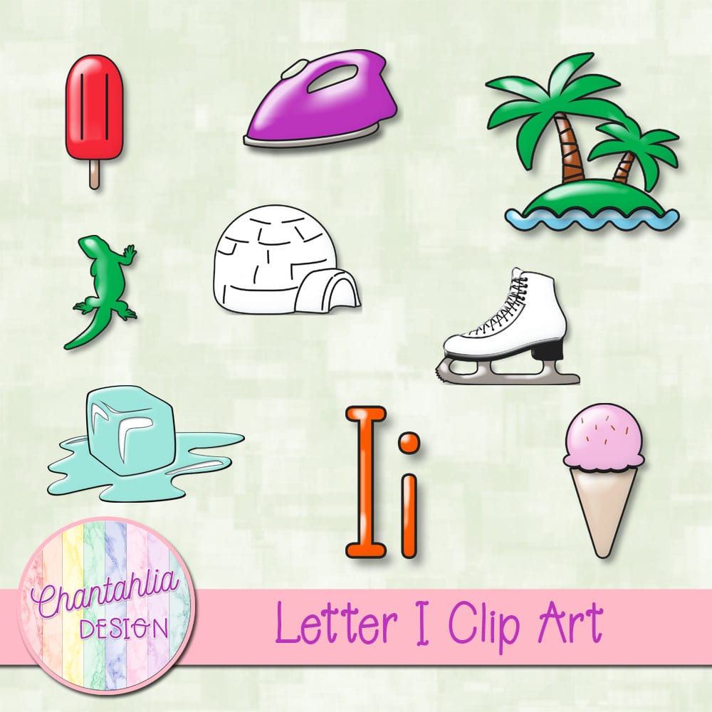 Letter I Clip Art { Alphabet Beginning Sounds Clip Art} by Whimsy Clips