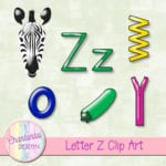 Beginning Sounds Letter Z Clip Art - Chantahlia Design