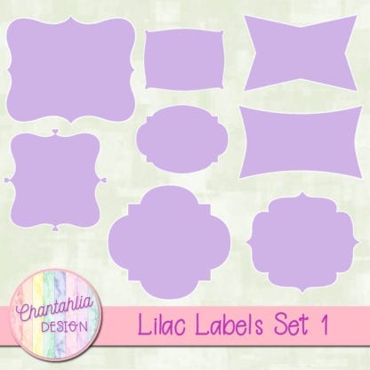 Free Labels Design Elements in Lilac