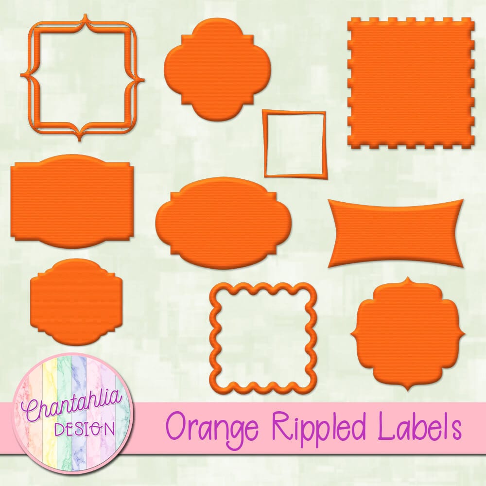 Orange Rippled Labels Chantahlia Design