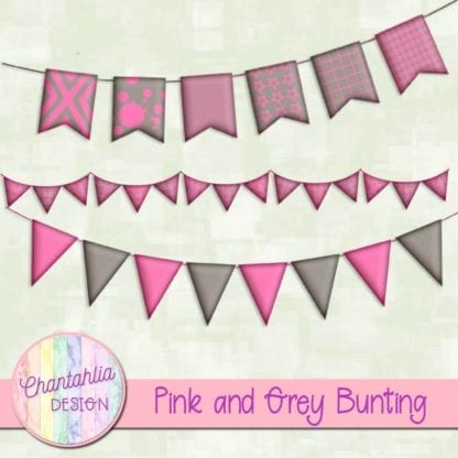 Pink and Grey Bunting