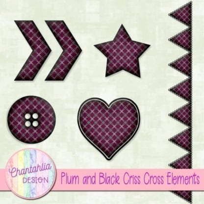 Free criss cross embellishments in plum and black style