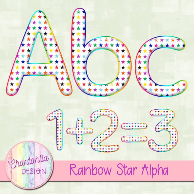 Free Alpha featuring a Rainbow Stars Design