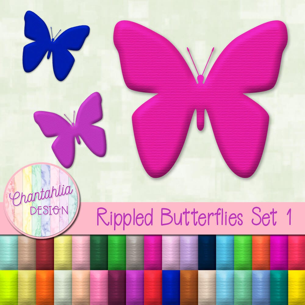 Rippled Butterflies Set 1 - Chantahlia Design