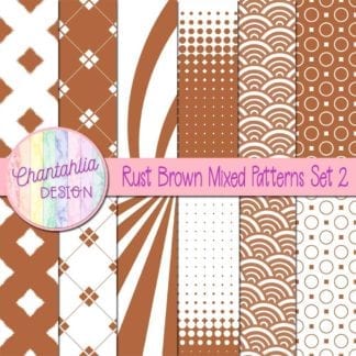 Free digital paper in rust brown mixed patterns