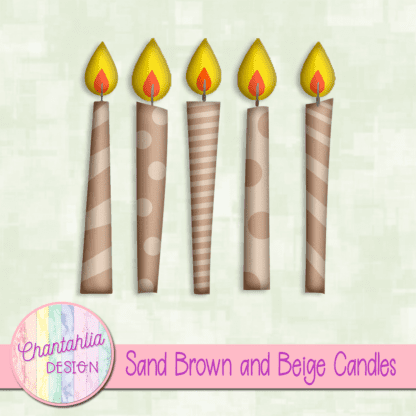 Sand Brown and Beige Candles