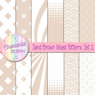 Free digital paper in sand brown mixed patterns