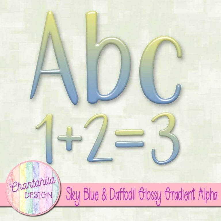 Free Alpha featuring a Sky Blue and Daffodil Glossy Gradient Design