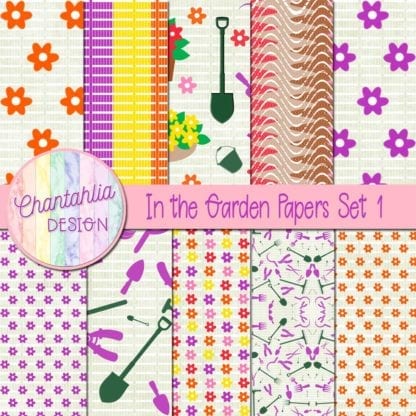 In the Garden Digital Papers Set 1