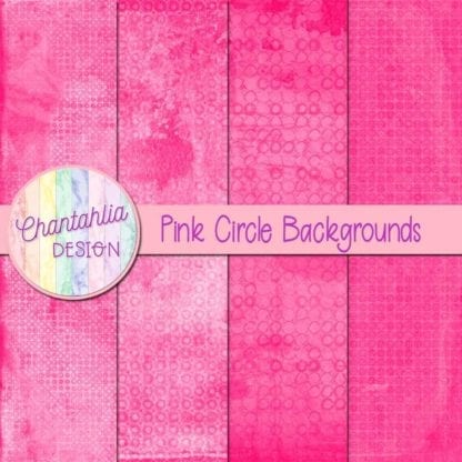 Pink Circle Digital Paper Backgrounds