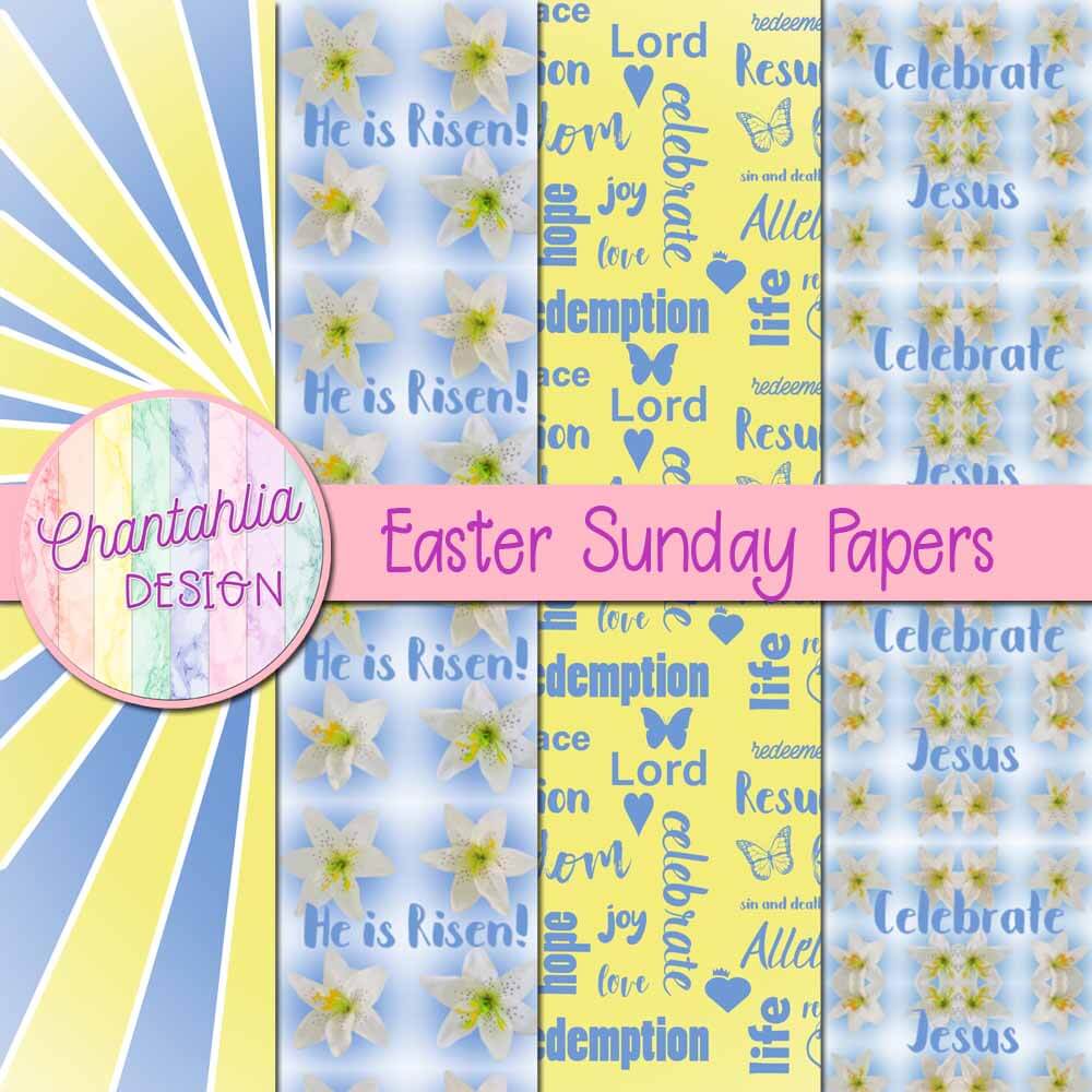 Easter Papers, Christian Papers, Easter, Paper, Digital Paper, Scrapbook  Paper, Christian Journal, Easter Journal, 11 X 8.5, Wide 