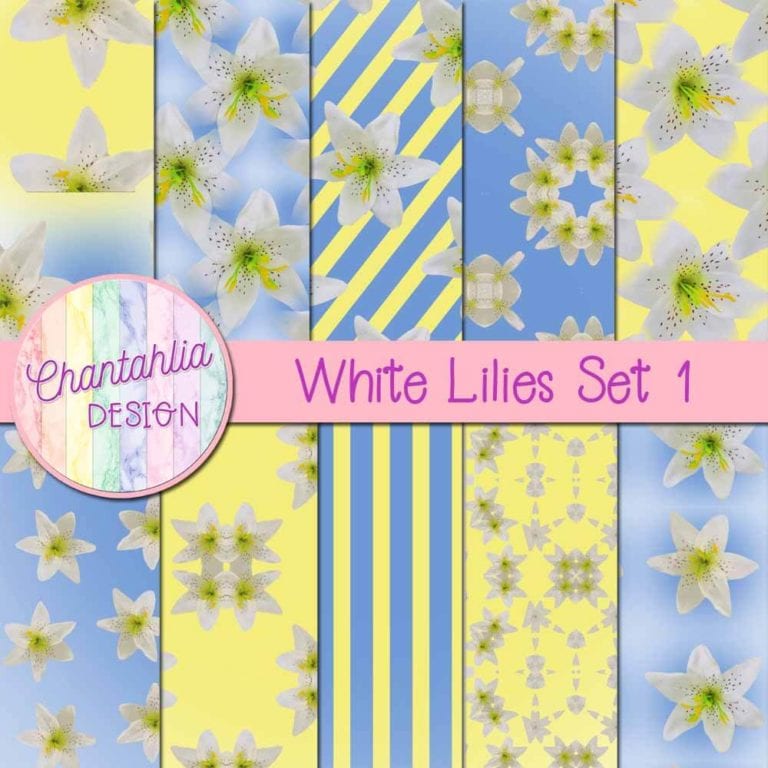 White Lilies Set 1 - Chantahlia Design