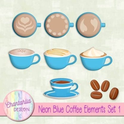 blue coffee elements