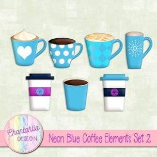 blue coffee elements
