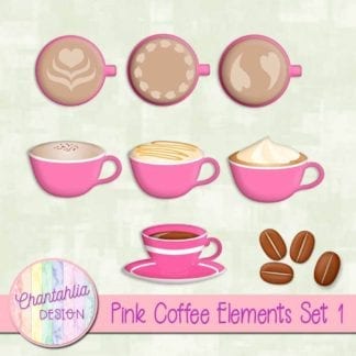 pink coffee elements