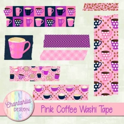 pink coffee washi taoe