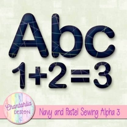 Navy and Pastel Sewing Alpha 3