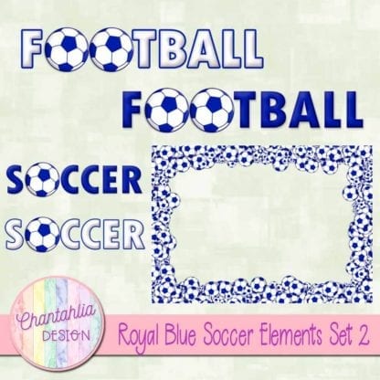 Royal Blue Soccer Elements Set 2