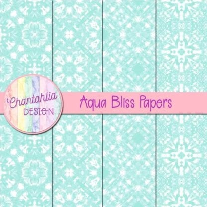 Aqua Bliss Digital Papers