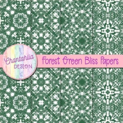 Forest Green Bliss Digital Papers