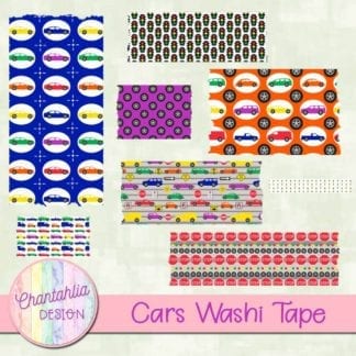 cars washi tape