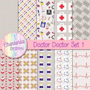 Free Doctor Doctor Medical Digital Papers for Digital Scrapbooking &amp; crafts
