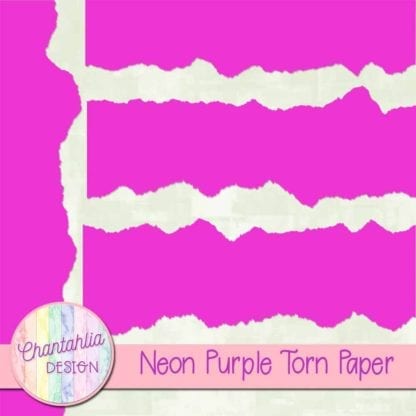 Neon Purple Torn Paper