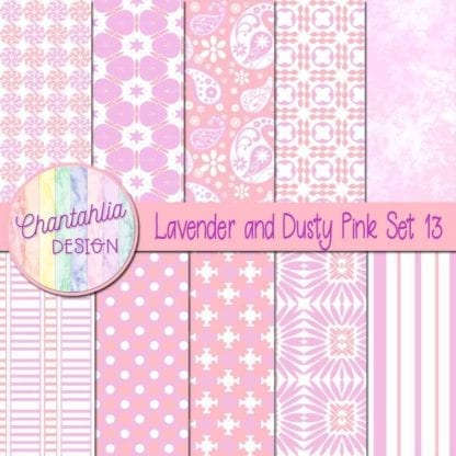 Lavender and Dusty Pink Digital Papers Set 13