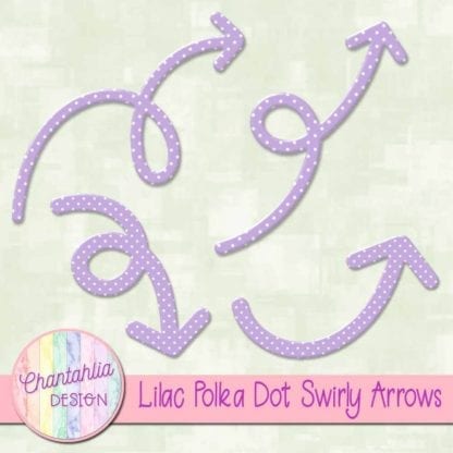 Lilac Polka Dot Swirly Arrows