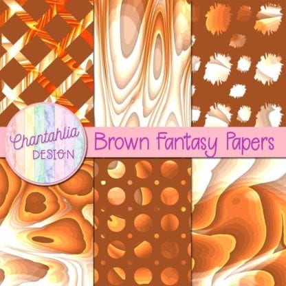 Brown Fantasy Digital Papers