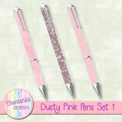 Dusty Pink Pens Set 1