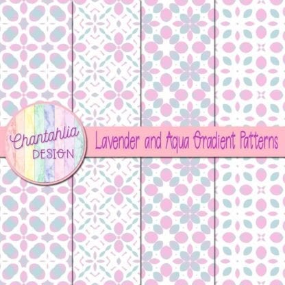 Free digital papers in lavender and aqua gradient patterns