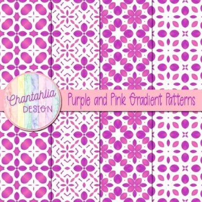 Purple and Pink Gradient Patterns Digital Papers