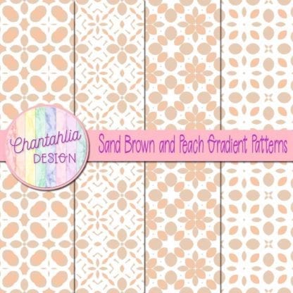 Sand Brown and Peach Gradient Patterns Digital Papers