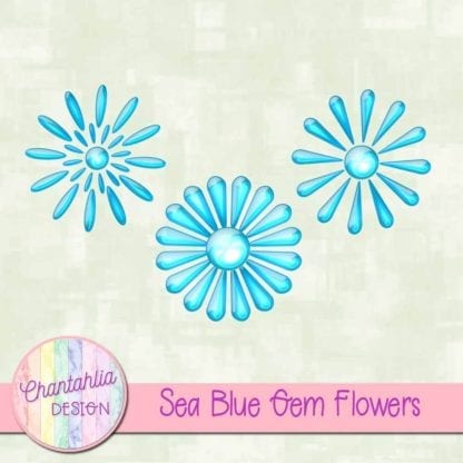 Sea Blue Gem Flowers