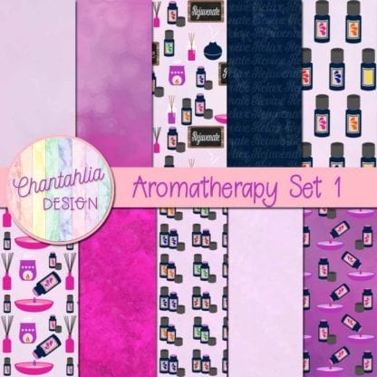 aromatherapy digital papers