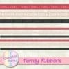 Free Ribbons in a Family Theme for Digital Scrapbooking